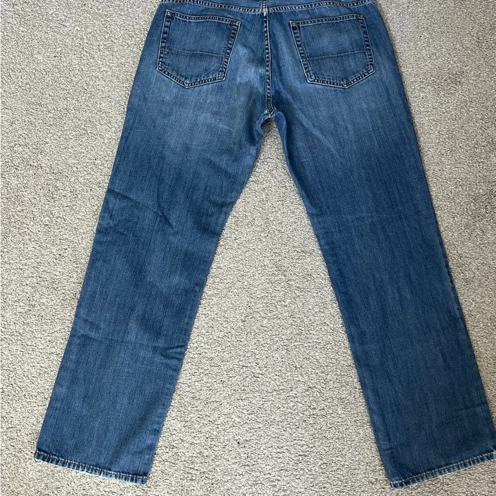J. Crew Blue Straight-Leg Jeans with Classic Indigo Wash 33x32 100% cotton